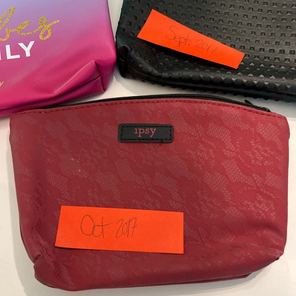 Ipsy Cosmetics Bags- Set of 3